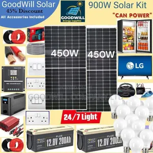 900w Solar System Full Kit Charging Even in Rainy Weather