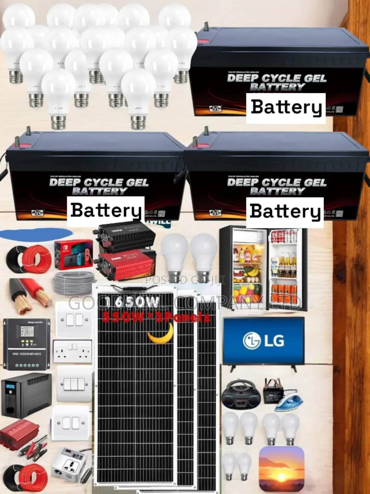 1650w Power Supply Solar Energy System Full Kit