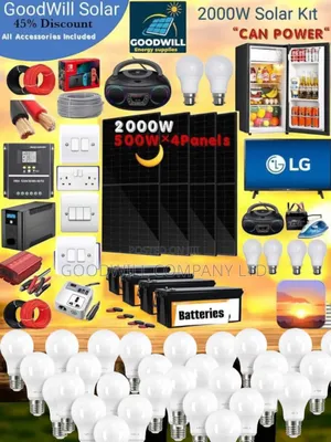 2000w Solar System Full Kit Charging Even in Rainy Weather