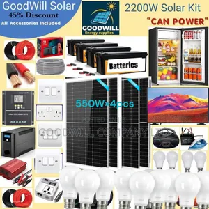 2200w Solar System Full Kit Charging Even in Rainy Weather