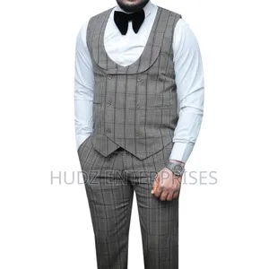 2pc Without Blazer Checkered Gray