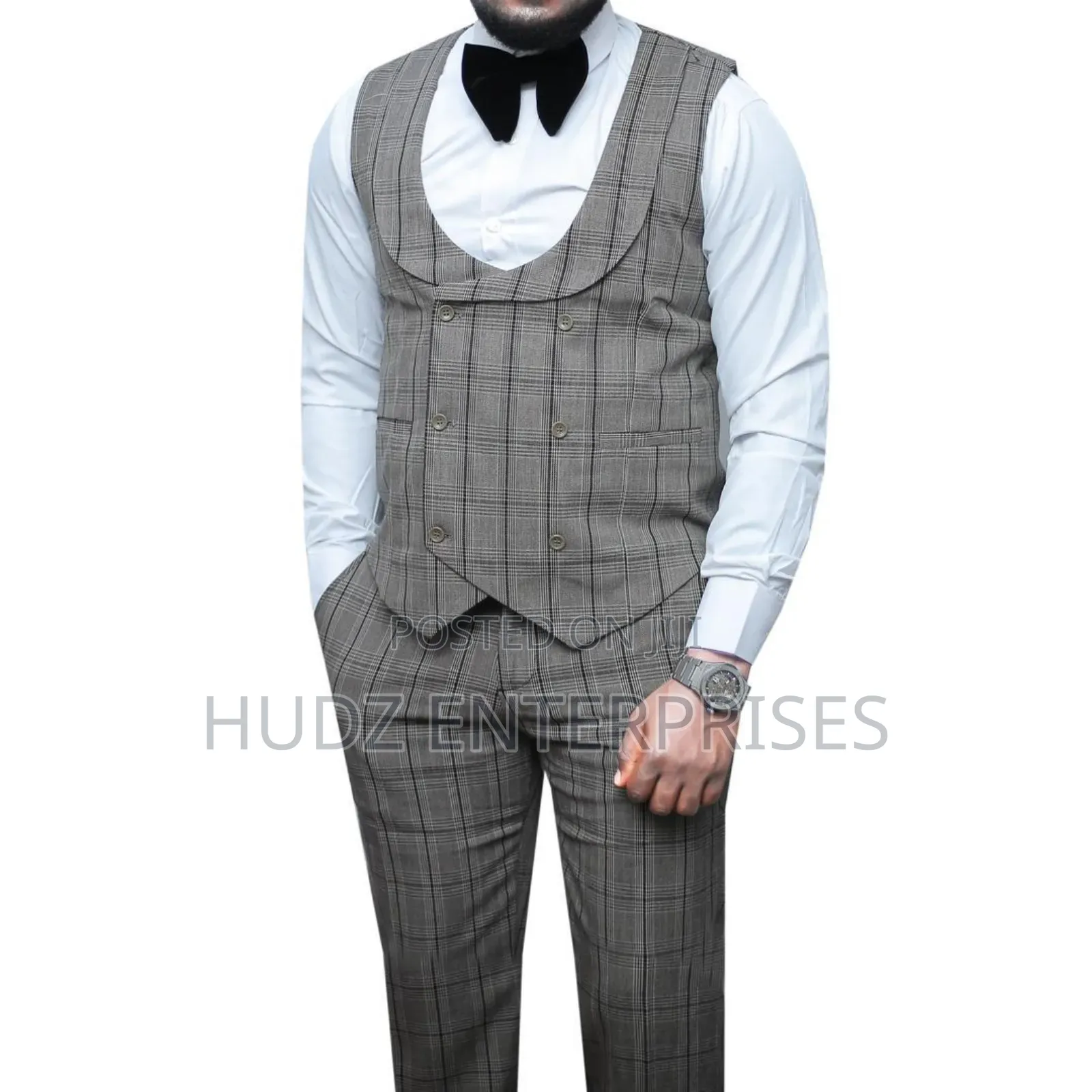 2pc Without Blazer Checkered Gray