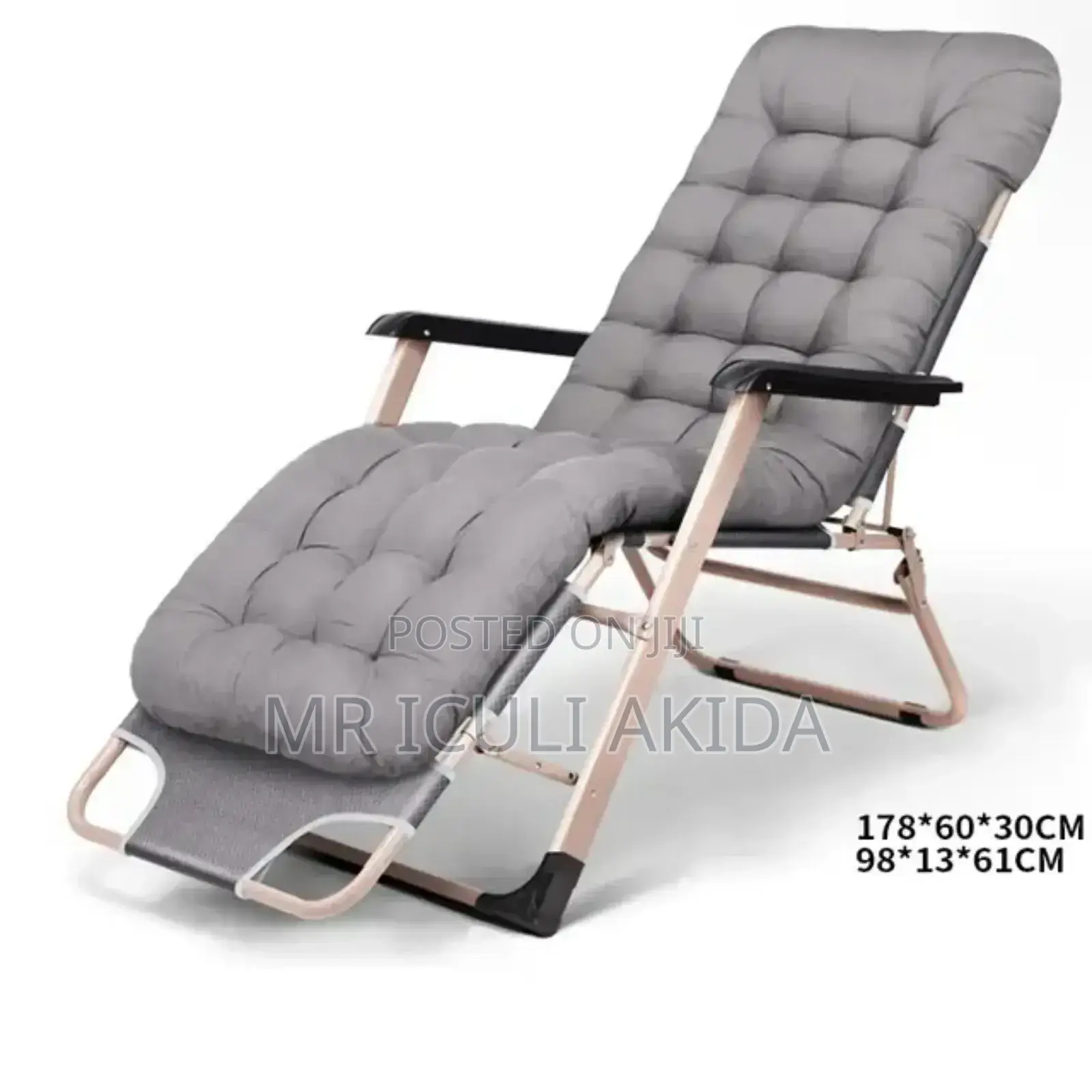 Cotton Cushion Balcony Lounge Zero Gravity Inclining Chair