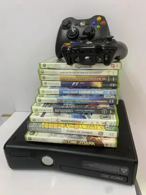 Xbox 360 With Games and Controllers