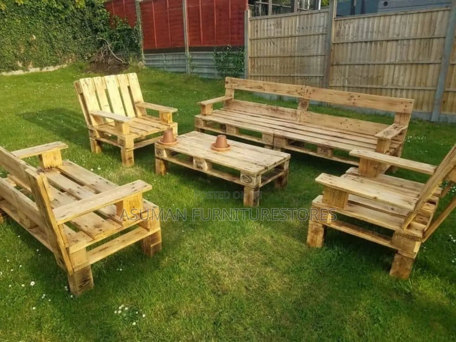 Outdoor Pallet Seats Call Us On