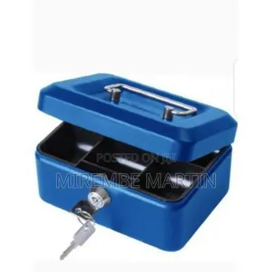 Office Cash Box/Money Saving Box 12 Inches - Blue