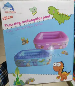Double Ring Rectangular Swimming Pool 120cm