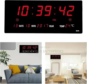 Home Digital Wall Clock Time Date