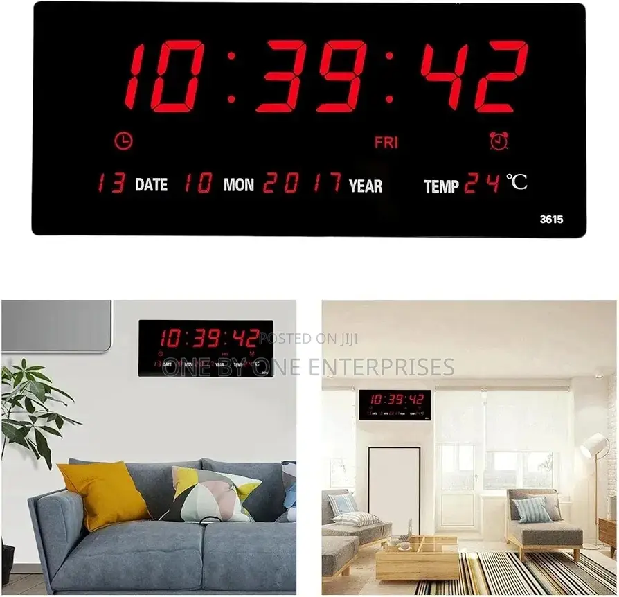 Home Digital Wall Clock Time Date