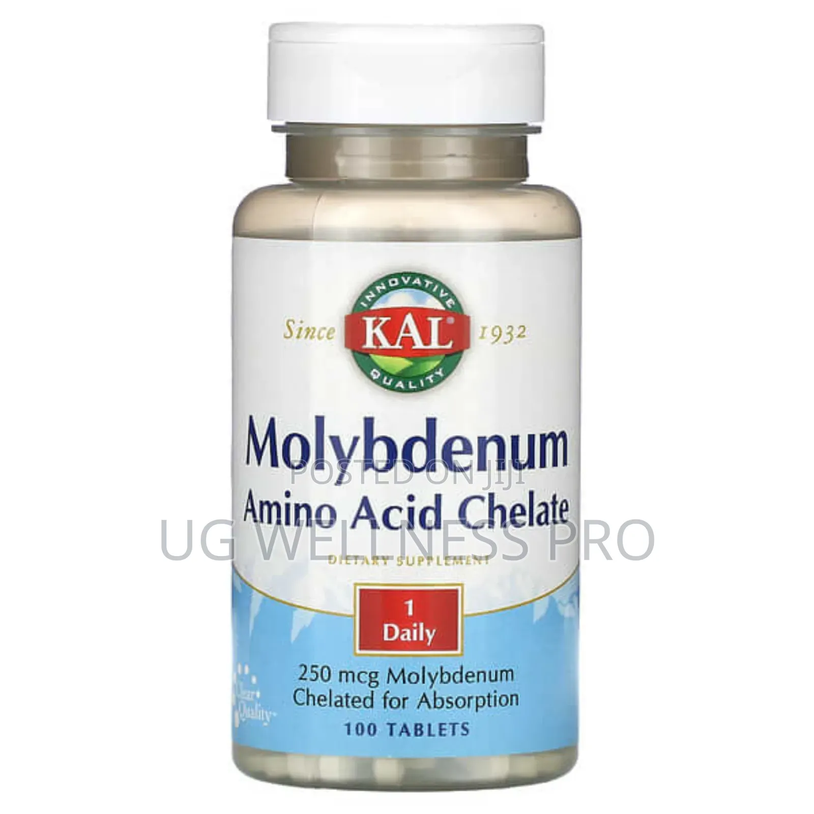 KAL, Molybdenum Amino Acid Chelate, 250 McG, 100 Tablets