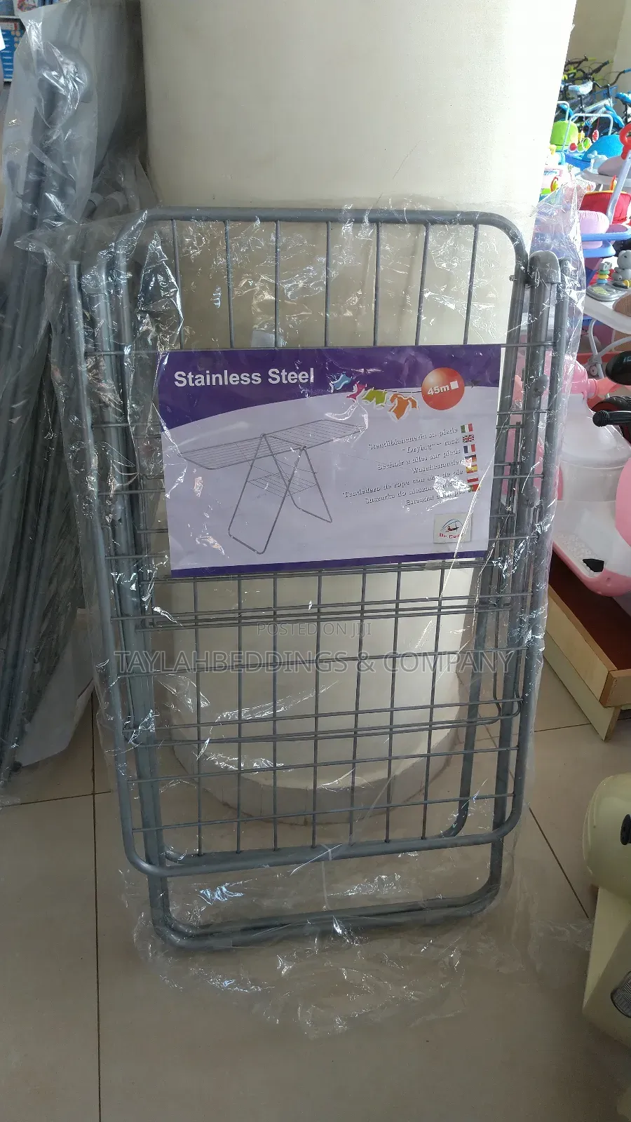 Medium Size Clothes Drying Rack Stainlesssteel Foldingdesign