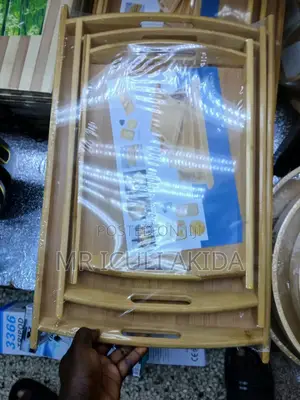 Luxury 3pcs Bamboo Wood Breakfast Serving Trays WTH Handles