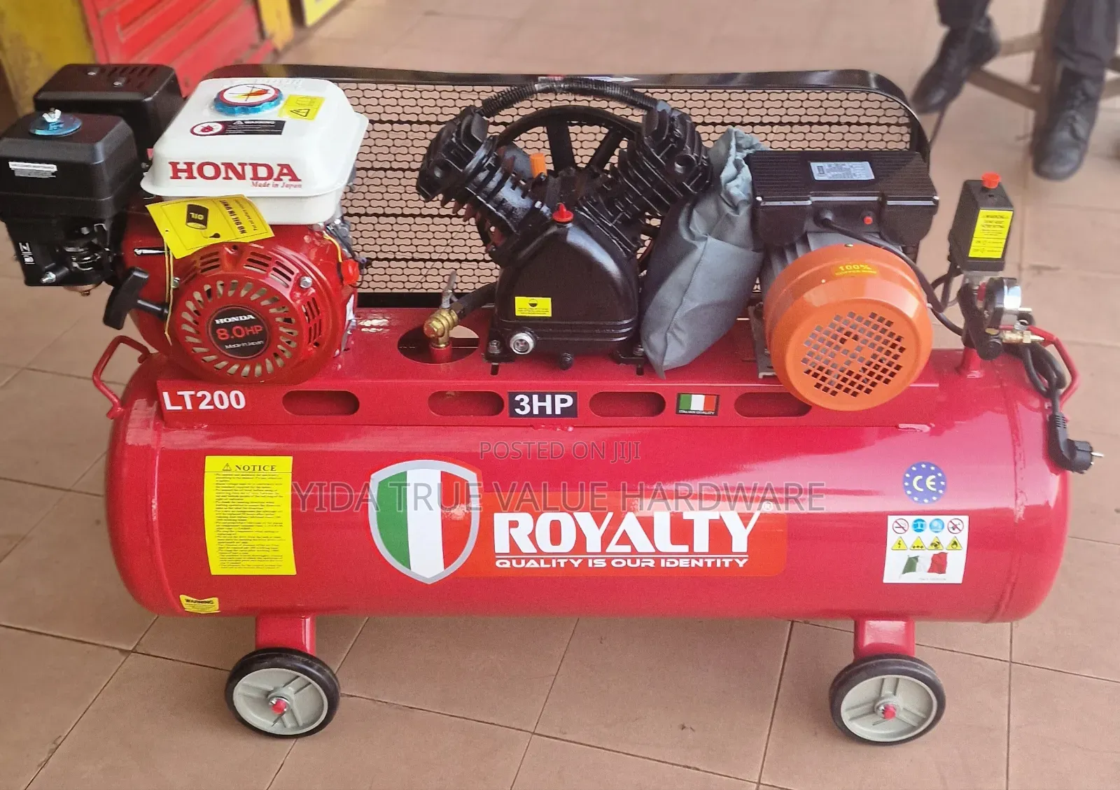 Air Compressor 200 Litres Double Function Honda Engine