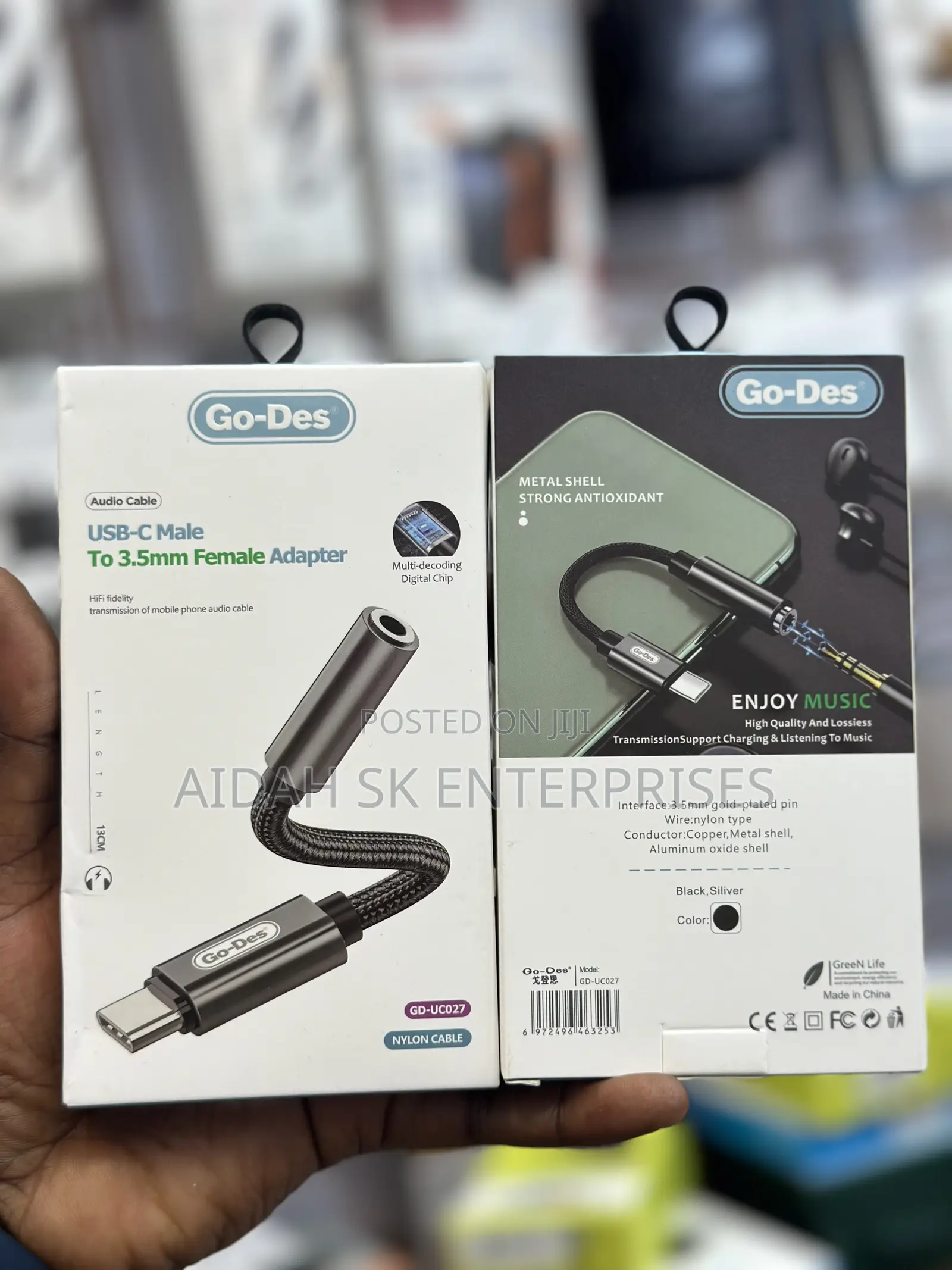 Go-Des Type C Audio Adapter USB-C to DC 3.5MM Headphone Jack