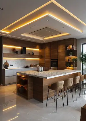 Unique Gypsum and PVC Ceiling Pattern.