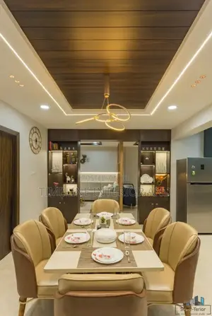 Unique Gypsum and PVC Ceiling Pattern.