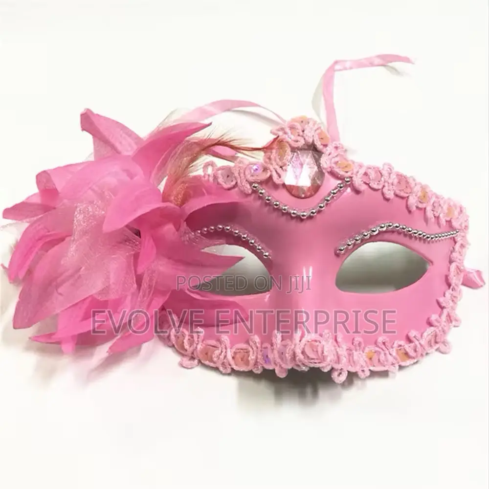Halloween Masquerade Painted Golden Powder Half-Face Mask