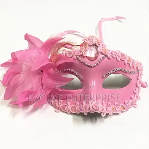 Halloween Masquerade Painted Golden Powder Half-Face Mask