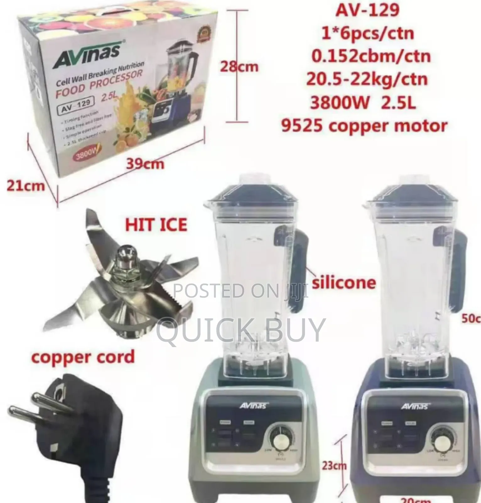 Premium AVINAS Commercial High Speed Food Processor, Blender