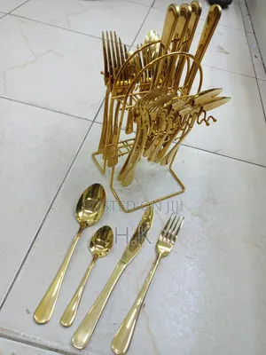 Golden Cutlery Set of 25pcs