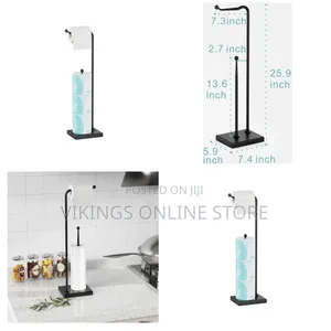 Folding Stand, Freestanding Toilet Roll Holder,
