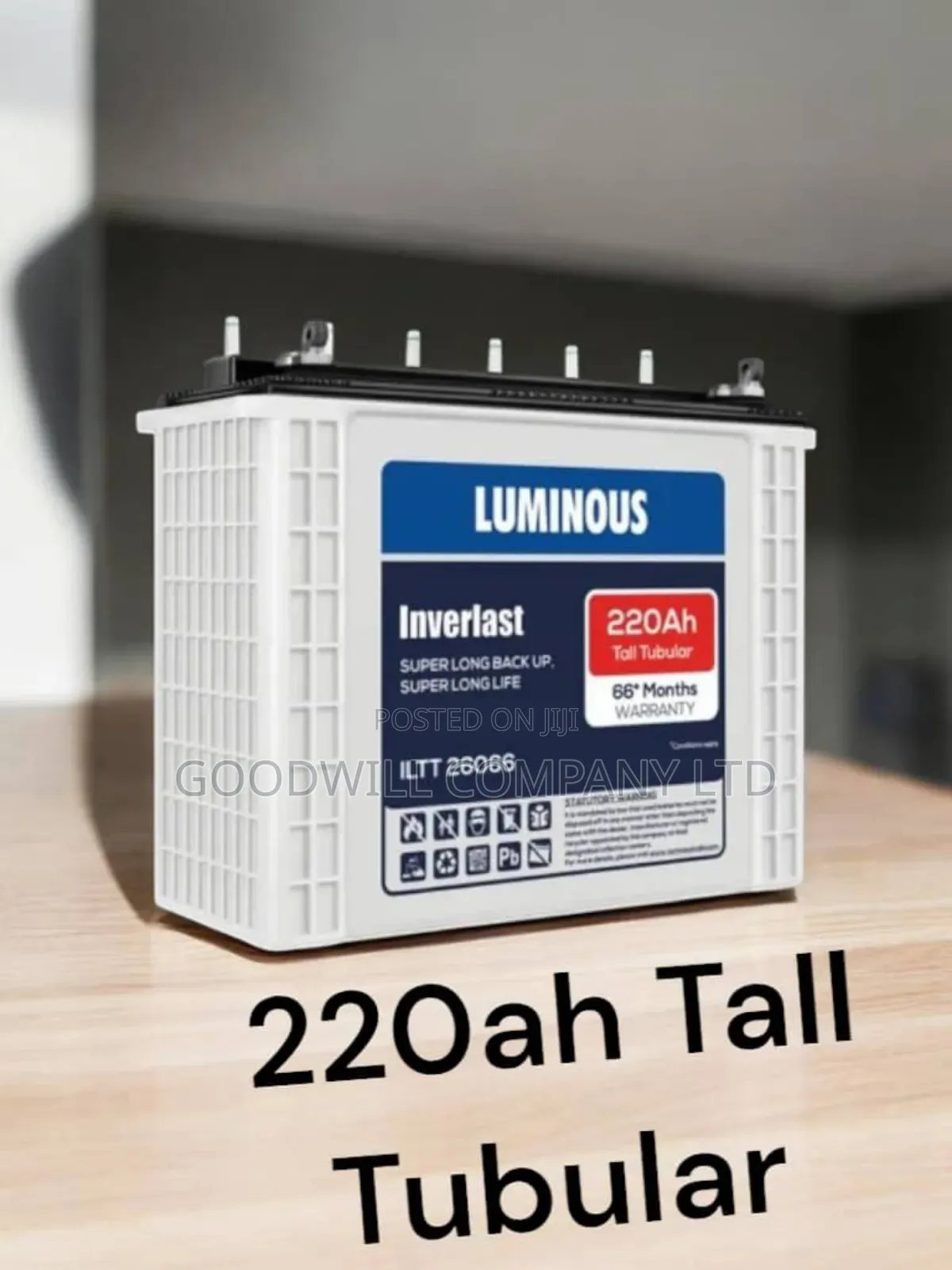 220ah 12v Luminous Tall Tubular Battery