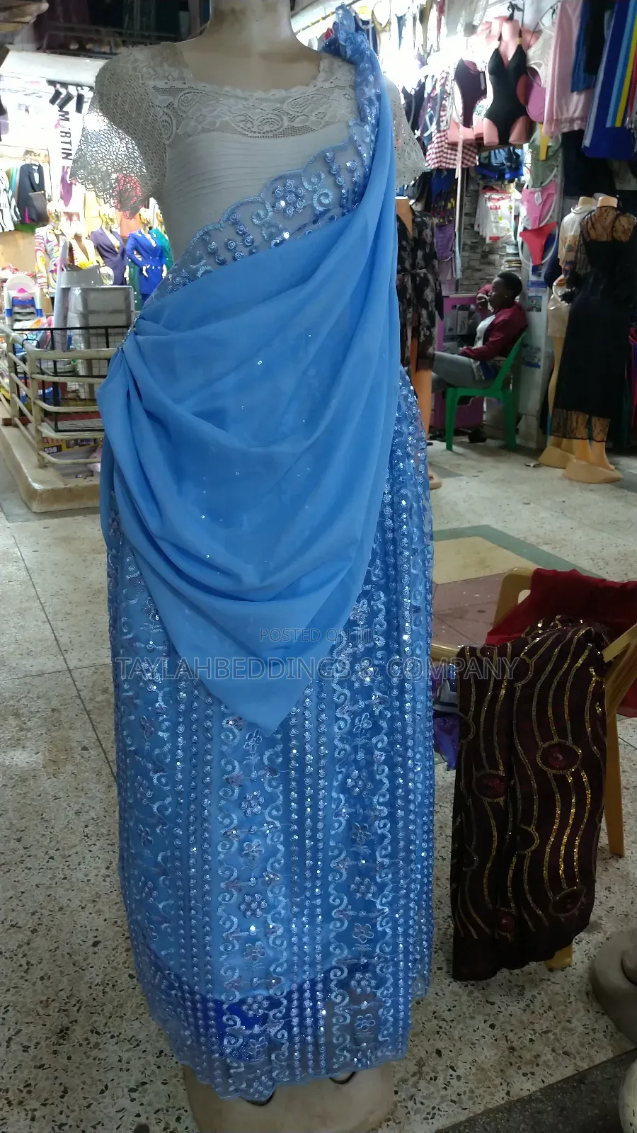 Light Blue Embroidery Mushanana