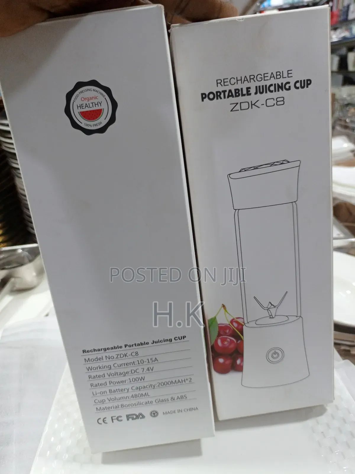 Rechargeable Portable Glass Juicer Cup