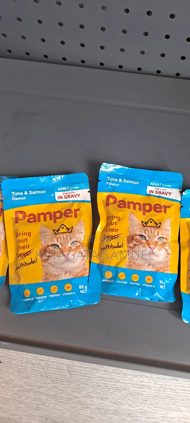 Pamper Tuna and Salmon 85g Cat Food