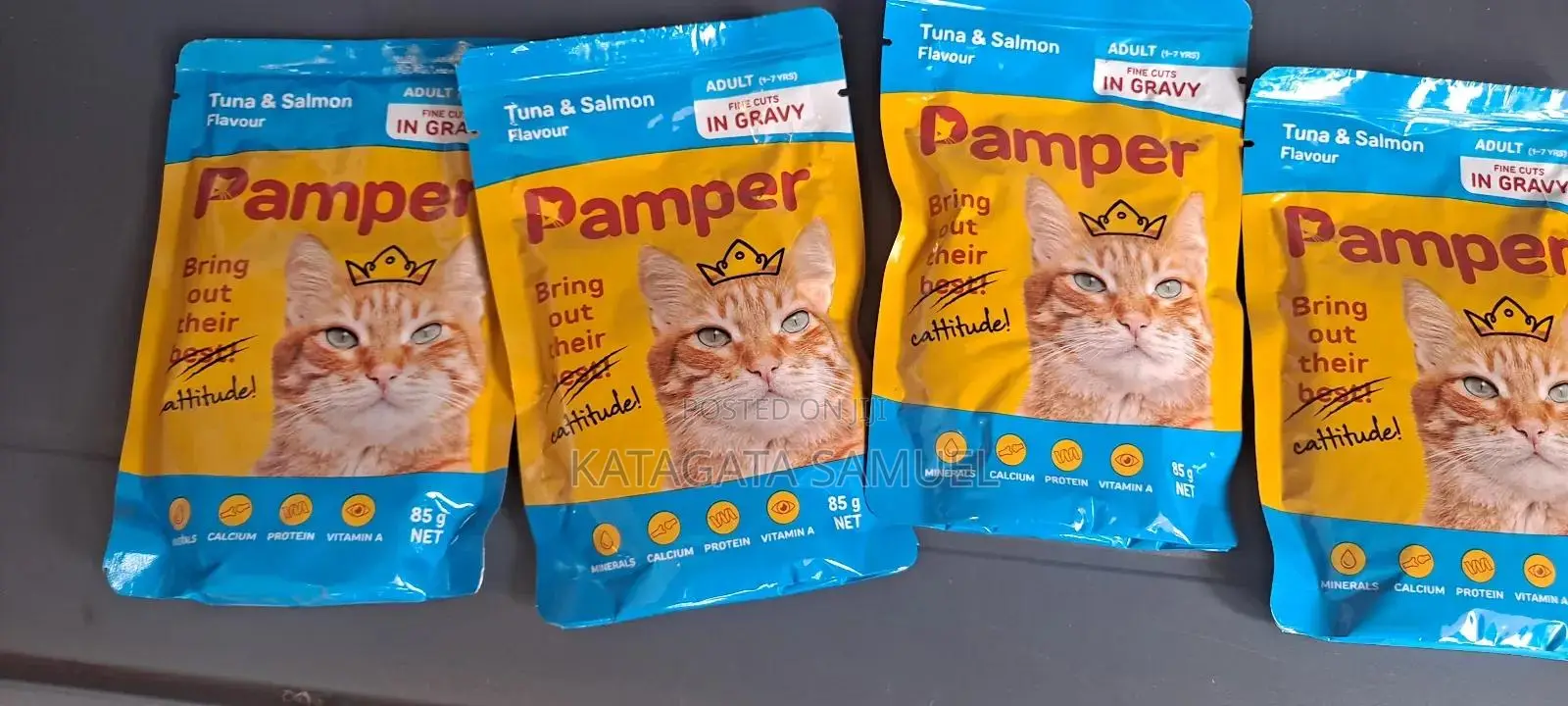 Pamper Tuna and Salmon 85g Cat Food