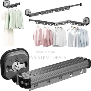 Powerful Suction Wall Mount Folding Clothes Drying Rack