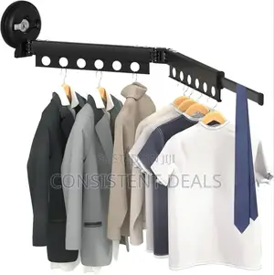 Wall Mount High Suction Foldable Clothes Drying Hanger