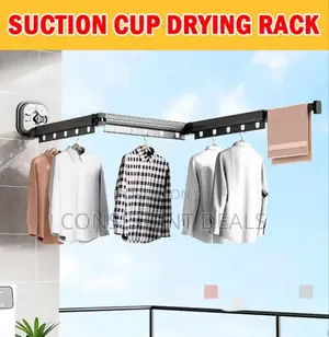 Wall Mount High Suction Foldable Clothes Drying Hanger