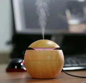 Wooden Round Mini Aroma Humidifier