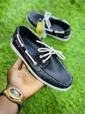 Original Black/ White Platinum Sebago Moccasins