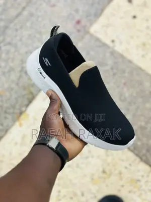 Original Black/White Skechers Go Walk Flex Sneakers