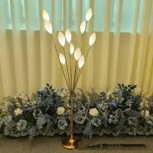 10pc Lot Gold Chandelier Bedside/Wedding Deco Pillar Light