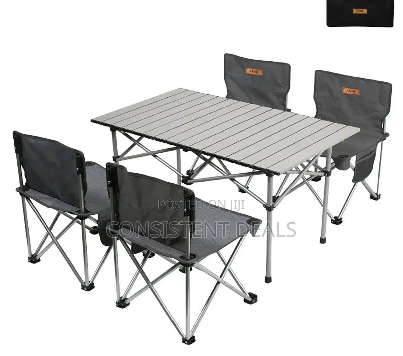 Foldable 5 Pieces Camping Picnic Dinning Table With Chairs