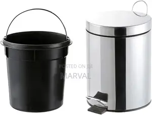 12L Stainless Steel Plain Pedal Bin With Plastic Bucket