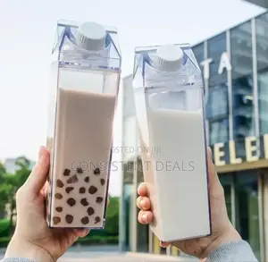 Acrylic Juice Water Bottle Square Fridge Milk Bottles