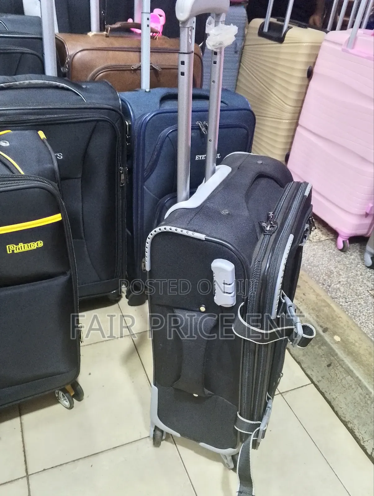Original Cloth Suitcases. Medium. ( Black)