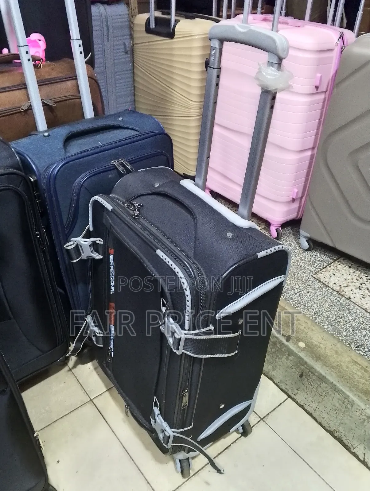 Original Cloth Suitcases. Medium. ( Black)