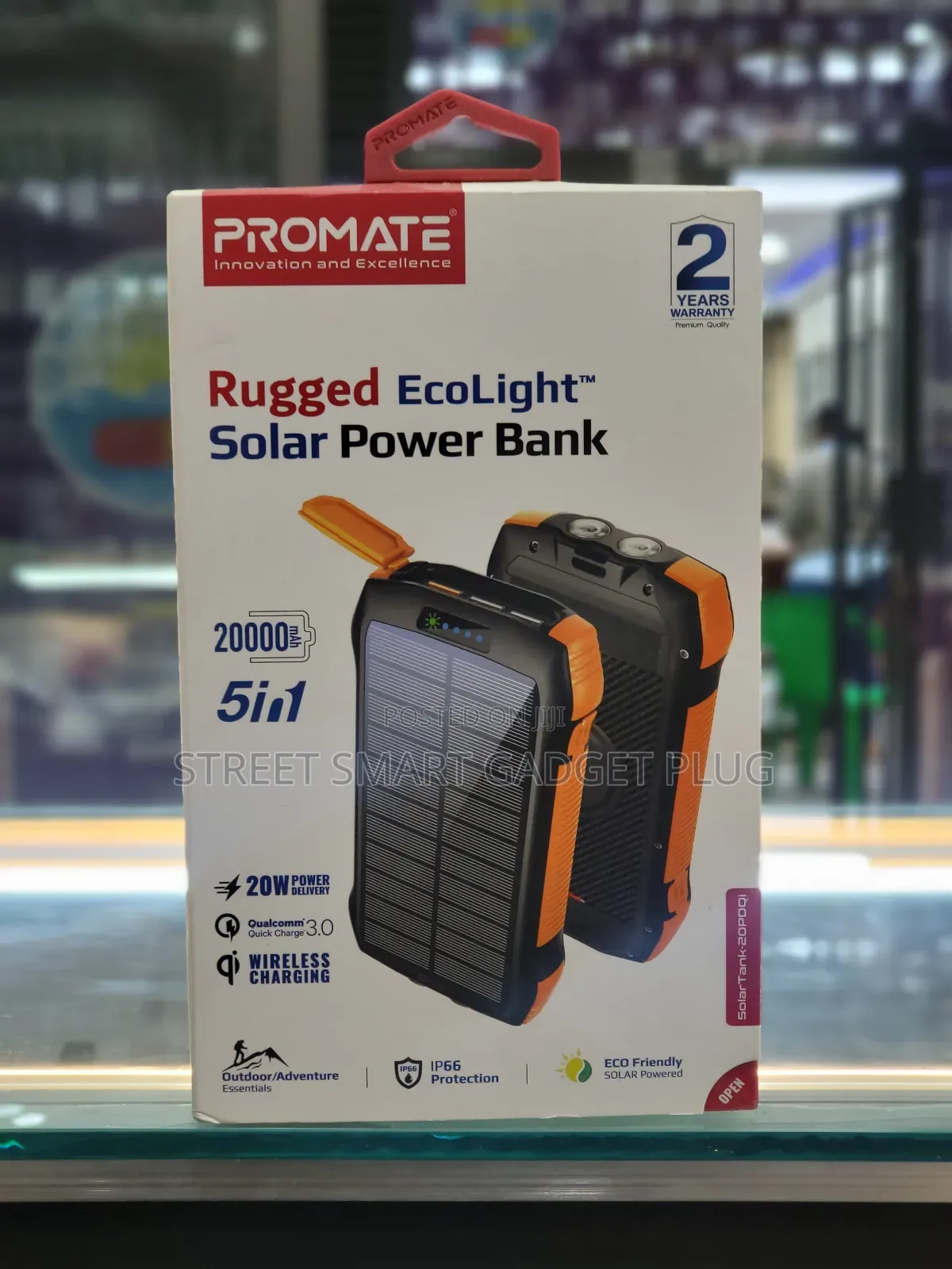 Promate Solar Power Bank 20000mah