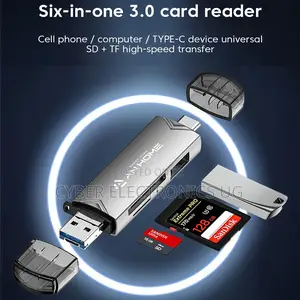 6 in 1 OTG Memory Adapter SD Card Reader USB C Multifunction