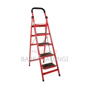 Portable 5 Step Ladder - Red