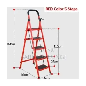 Portable 5 Step Ladder - Red