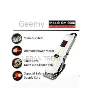 Geemy Rechargeable Hair Clipper Shaving Machine White