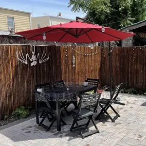 3mtr Round Garden Courtyard Sun Umbrella WTH 40ltr Waterbase