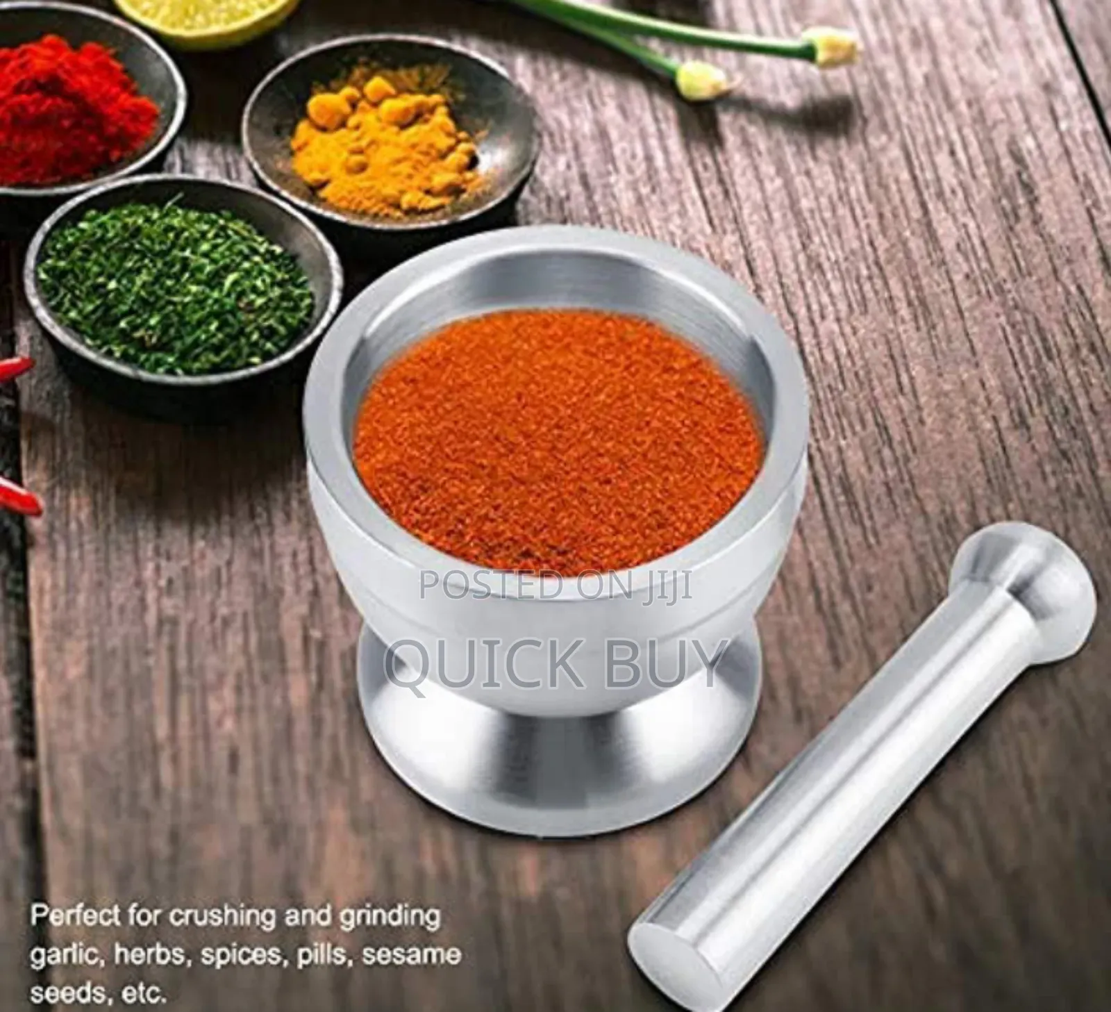 Extra Capacity Versatile Stainless Mortar and Pestle Set
