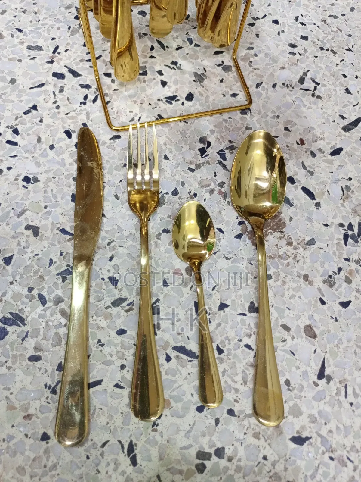 25pcs of Golden Cutlery Set